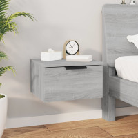 Miniatyr av produktbild för Väggmonterade sängbord 2 st grå sonoma 34x30x20 cm
