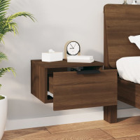 Miniatyr av produktbild för Väggmonterade sängbord 2 st brun ek 34x30x20 cm