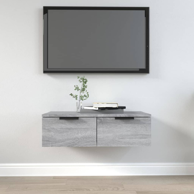 Produktbild för Väggskåp grå sonoma 68x30x20 cm konstruerat trä