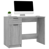 Miniatyr av produktbild för Skrivbord grå sonoma 100x50x75 cm konstruerat trä