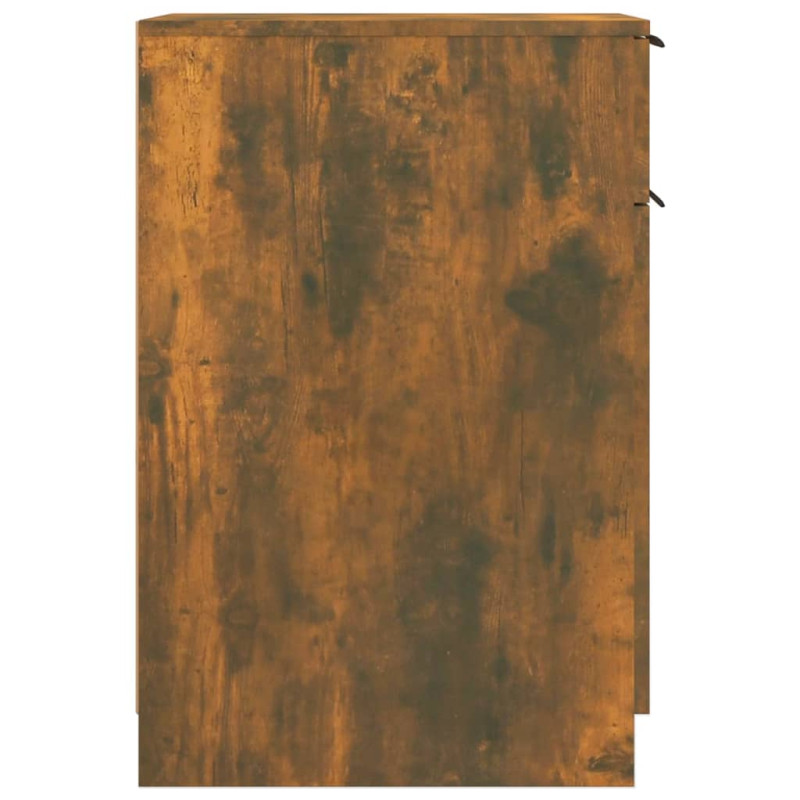 Produktbild för Byrå med lådor rökfärgad ek 33,5x50x75 cm konstruerat trä