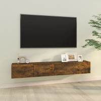 Miniatyr av produktbild för Väggmonterade tv-bänkar 2 st 100x30x30 cm konstruerat trä