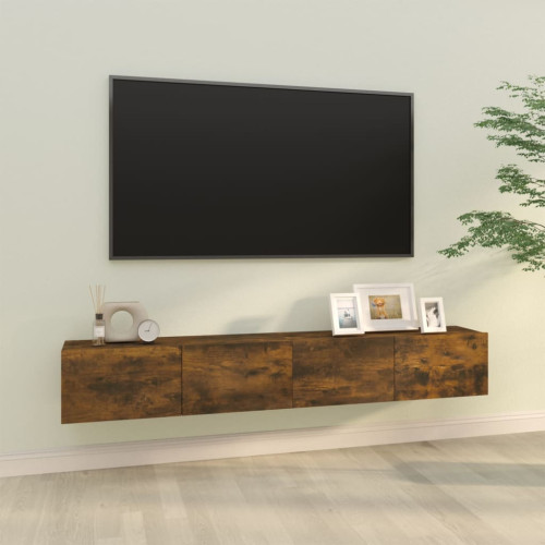 vidaXL Väggmonterade tv-bänkar 2 st 100x30x30 cm konstruerat trä