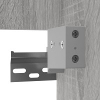 Miniatyr av produktbild för Badrumsskåp med spegel grå sonoma konstruerat trä