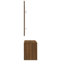 Miniatyr av produktbild för Hallmöbler set brun ek konstruerat trä