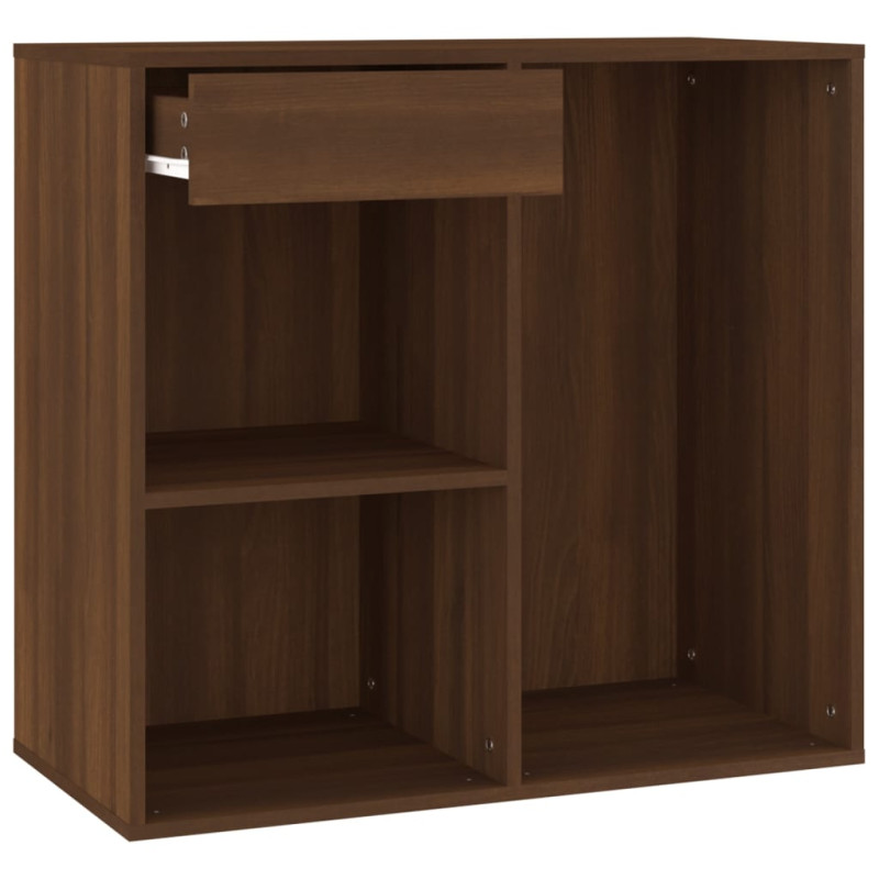 Produktbild för Sminkskåp brun ek 80x40x75 cm konstruerat trä