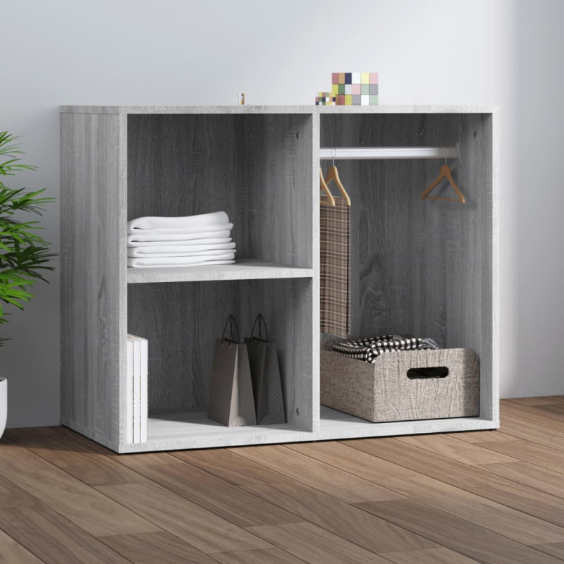 Produktbild för Klädskåp grå sonoma 80x40x65 cm konstruerat trä