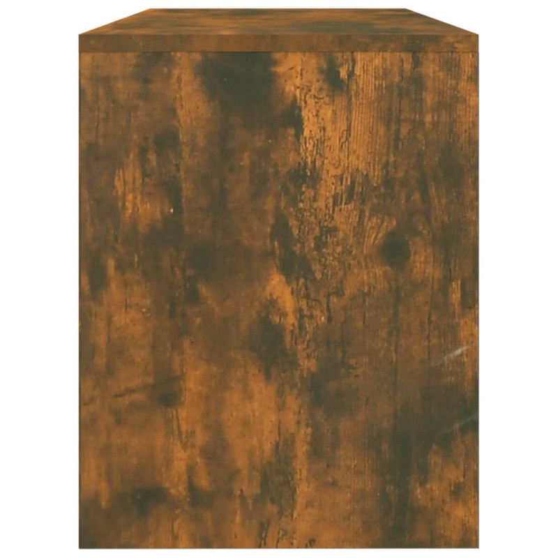 Produktbild för Sminkpall rökfärgad ek 70x35x45 cm konstruerat trä