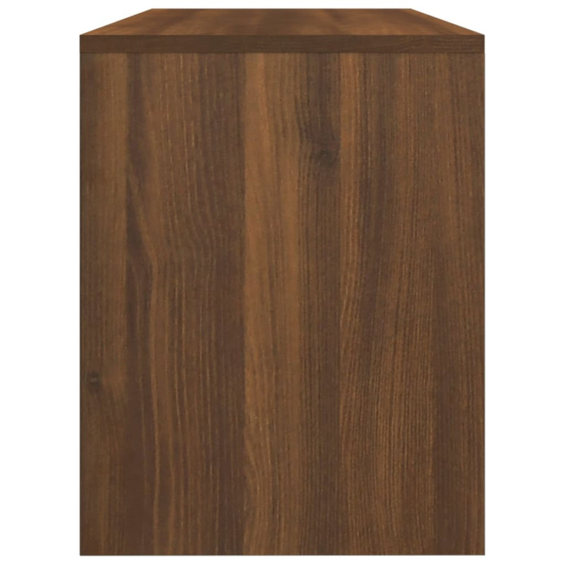Produktbild för Sminkpall brun ek 70x35x45 cm konstruerat trä