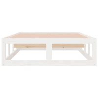 Produktbild för Sängram massivt trä 75x190 cm vit