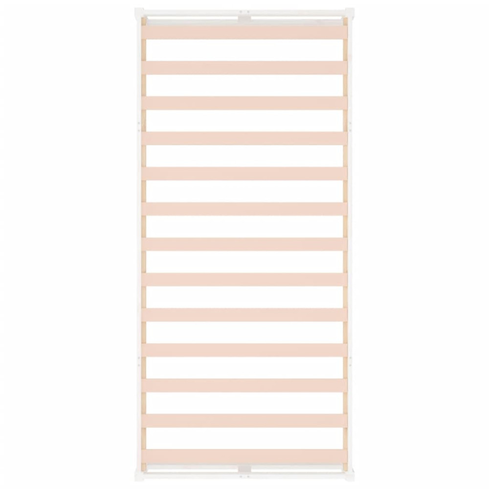 Produktbild för Sängram massivt trä 75x190 cm vit