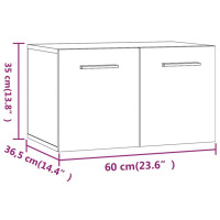 Produktbild för Väggskåp vit 60x36,5x35 cm konstruerat trä