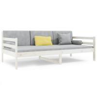 Produktbild för Dagbädd utan madrass vit 90x190 cm massiv furu