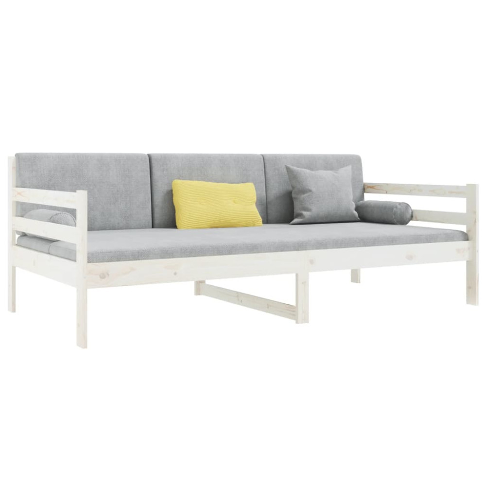 Produktbild för Dagbädd utan madrass vit 90x190 cm massiv furu