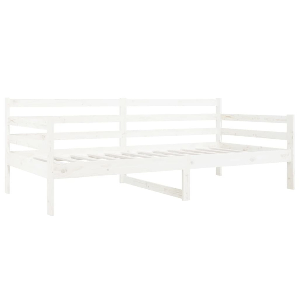 Produktbild för Dagbädd utan madrass vit 90x190 cm massiv furu