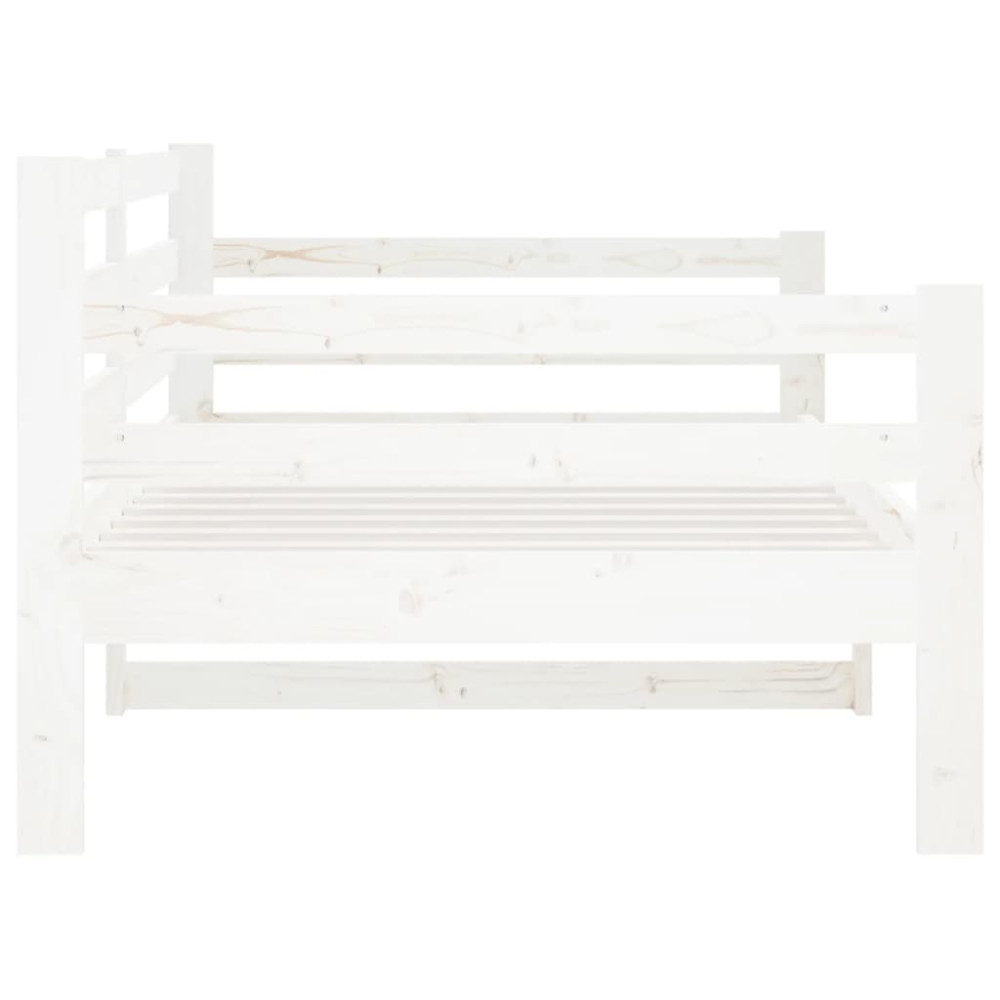 Produktbild för Dagbädd utan madrass vit 90x190 cm massiv furu