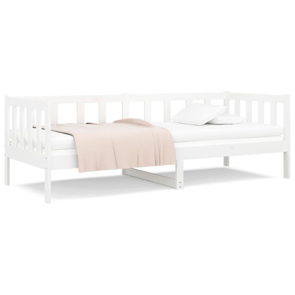 Produktbild för Dagbädd utan madrass vit 90x190 cm massiv furu