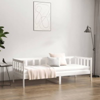 Produktbild för Dagbädd utan madrass vit 90x190 cm massiv furu