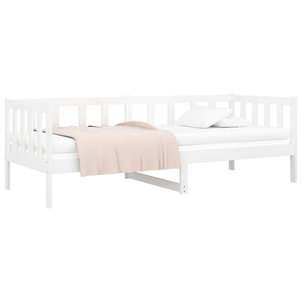 Produktbild för Dagbädd utan madrass vit 90x190 cm massiv furu