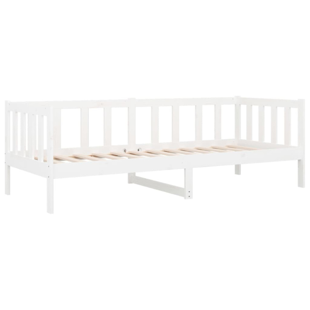 Produktbild för Dagbädd utan madrass vit 90x190 cm massiv furu