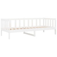 Produktbild för Dagbädd utan madrass vit 90x190 cm massiv furu