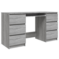 Miniatyr av produktbild för Skrivbord grå sonoma 140x50x77 cm konstruerat trä