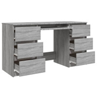 Miniatyr av produktbild för Skrivbord grå sonoma 140x50x77 cm konstruerat trä
