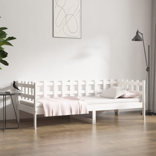vidaXL Dagbädd utan madrass vit 90x200 cm massiv furu - Sängar & Sängramar