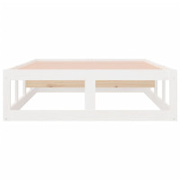 Produktbild för Sängram vit 90x200 cm massivt trä