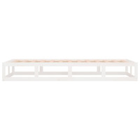 Produktbild för Sängram vit 90x200 cm massivt trä