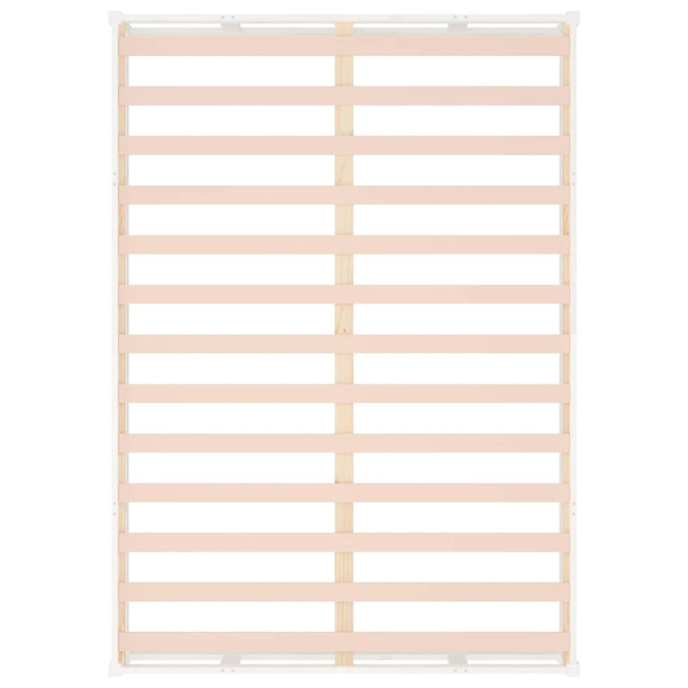 Produktbild för Sängram vit 120x200 cm massivt trä