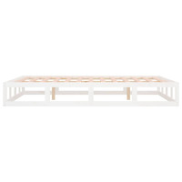 Produktbild för Sängram vit 120x200 cm massivt trä