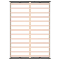 Produktbild för Sängram massivt trä 150x200 cm grå
