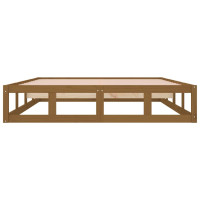 Produktbild för Sängram massivt trä 150x200 cm honungsbrun