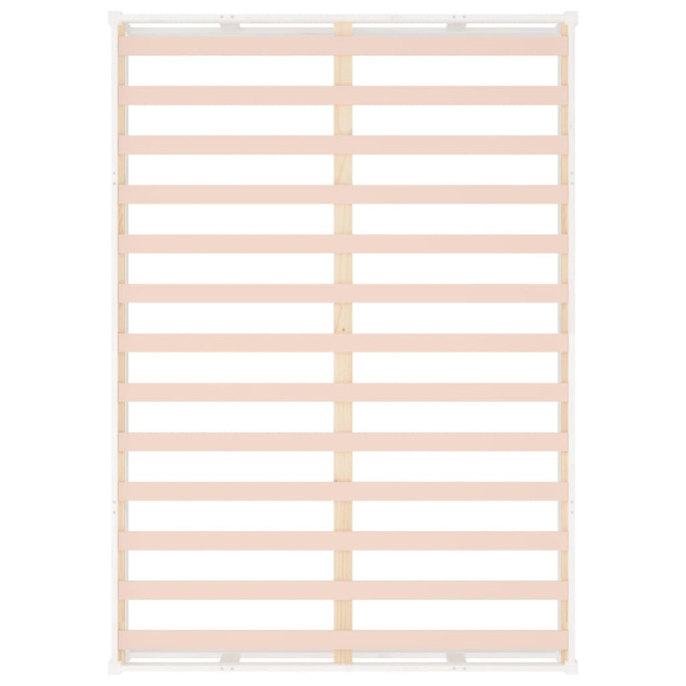 Produktbild för Sängram vit 160x200 cm massivt trä