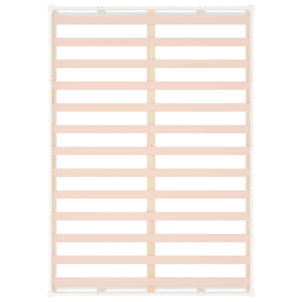 Produktbild för Sängram vit 200x200 cm massivt trä