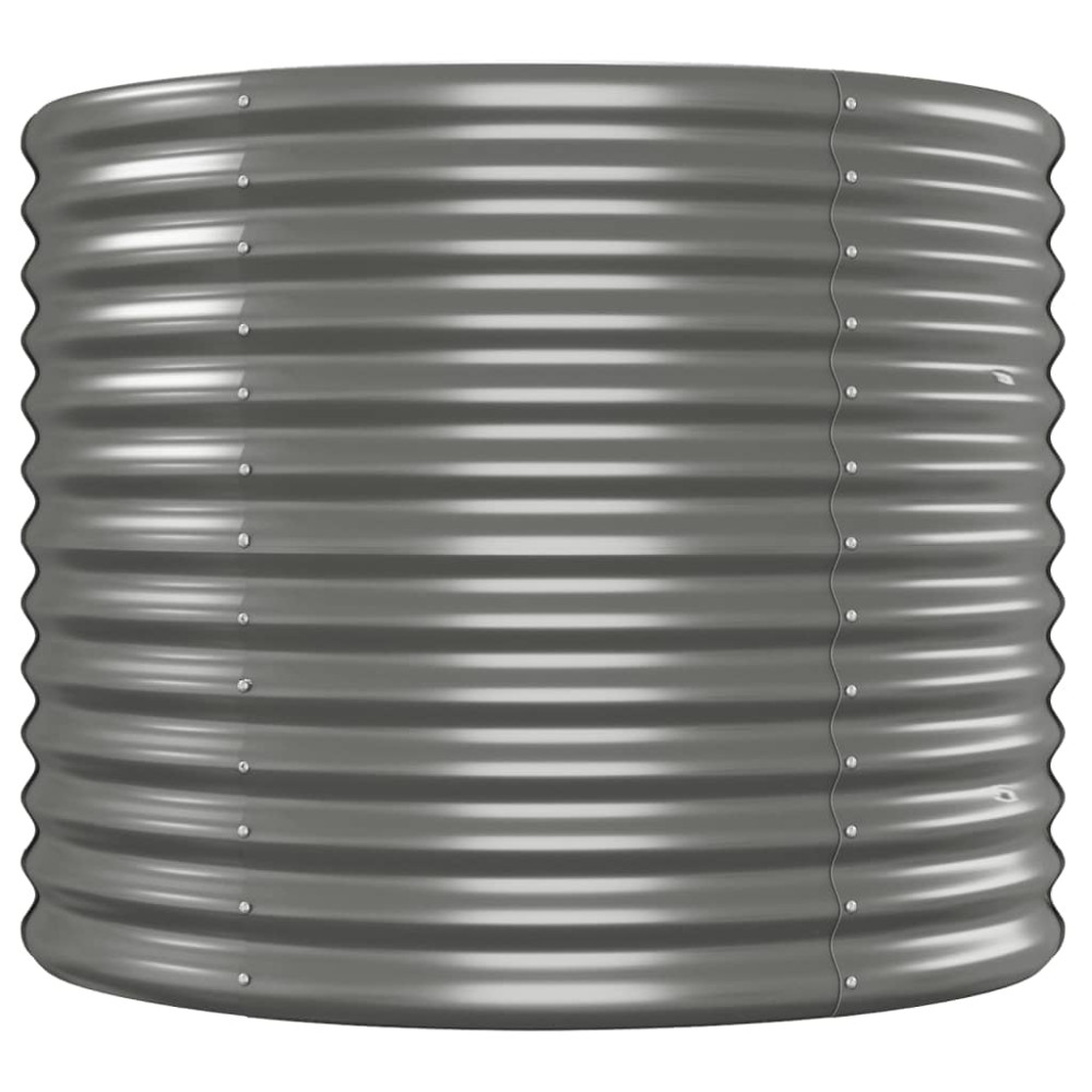 Produktbild för Odlingslåda grå 554x100x68 cm pulverlackerat stål
