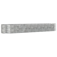 Produktbild för Odlingslåda silver 554x100x68 cm pulverlackerat stål