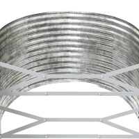 Produktbild för Odlingslåda silver 554x100x68 cm pulverlackerat stål