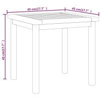 Produktbild för Sidobord 45x45x45 cm massivt teakträ