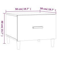 Produktbild för Soffbord rökfärgad ek 50x50x40 cm konstruerat trä