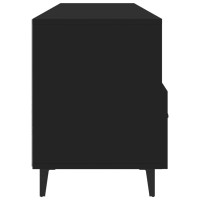 Produktbild för Tv-bänk svart 102x35x50 cm konstruerat trä