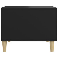 Produktbild för Soffbord 2 st svart 50x50x40 cm konstruerat trä