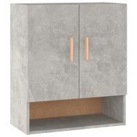 Miniatyr av produktbild för Väggskåp betonggrå 60x31x70 cm konstruerat trä