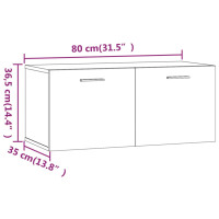 Produktbild för Väggskåp betonggrå 80x35x36,5 cm konstruerat trä