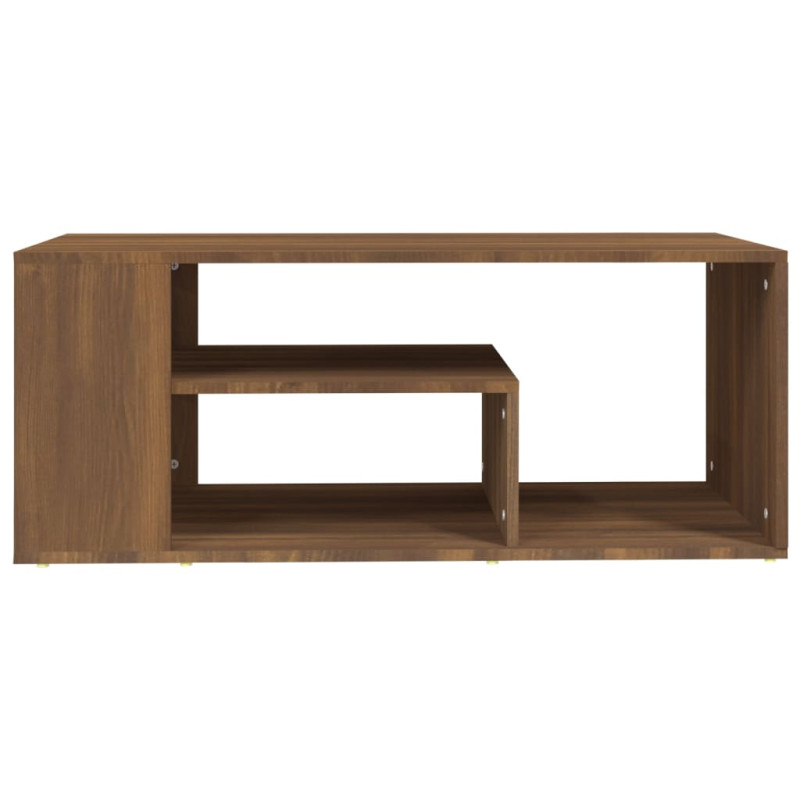 Produktbild för Soffbord brun ek 100x50x40 cm konstruerat trä
