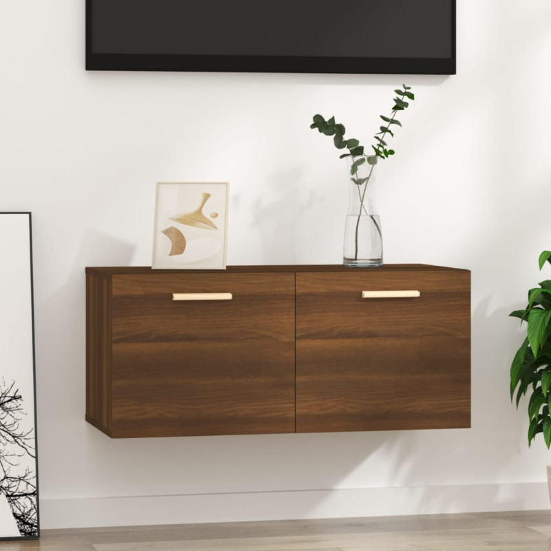 Produktbild för TV-bänk brun ek 80x35x36,5 cm konstruerat trä
