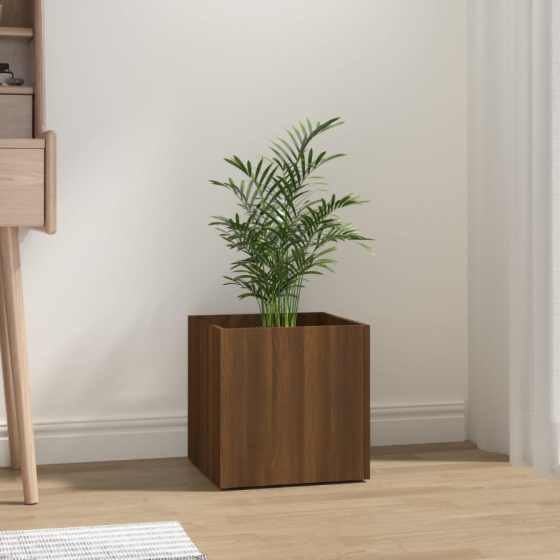Produktbild för Odlingslåda brun ek 40x40x40 cm konstruerat trä