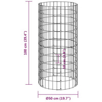 Miniatyr av produktbild för Kompost Ø50x100 cm galvaniserat stål