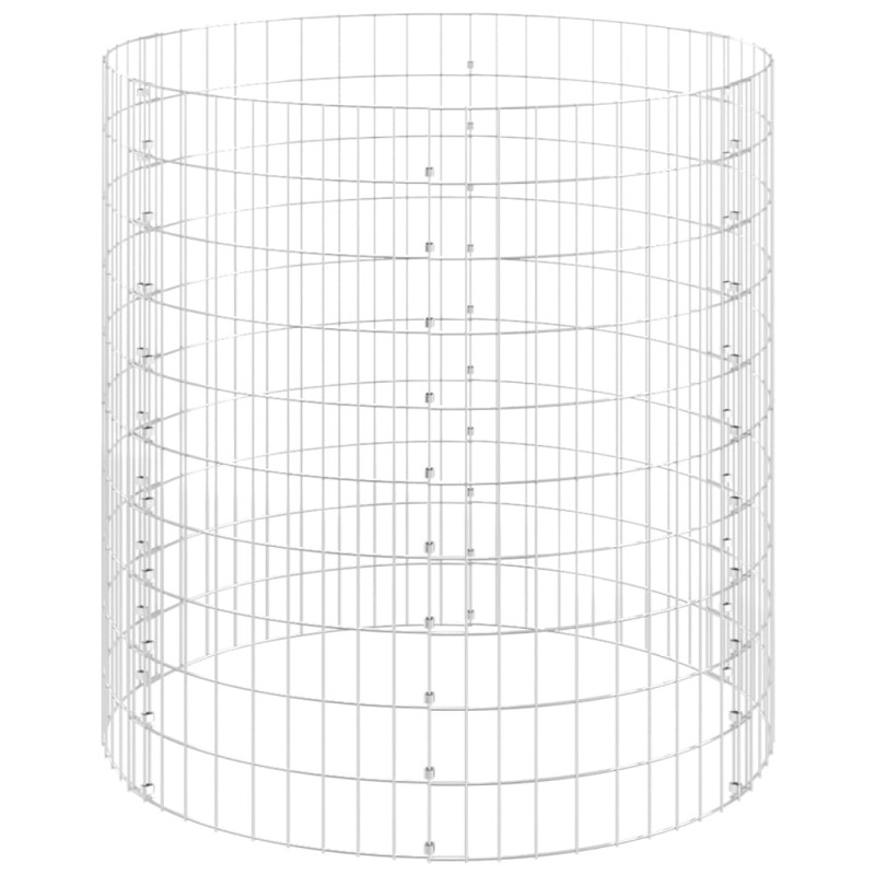 Produktbild för Kompost Ø100x100 cm galvaniserat stål